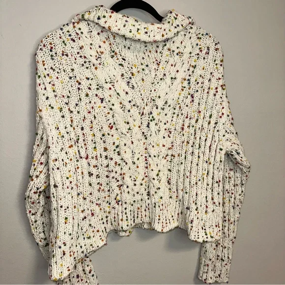 LEA & VIOLA Printed Quarter-Zip Sweater - Picture 9 of 10